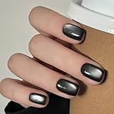 BHIDENAW ネイルチップ ショート 24枚入 人気 和風 かわいい シンプル おしゃれ 成人式 結婚式 パーティー 日常生活に使用できます 花嫁ネイル 光沢 つけ爪 両面テープ ウッドスティック (一目惚れ I31, M)