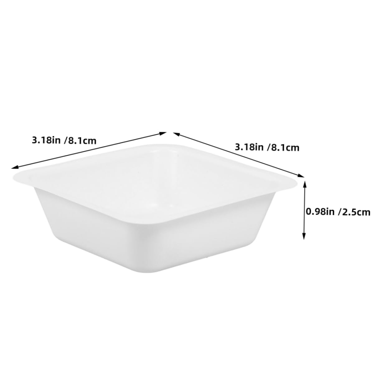 MUSISALY 10pcs Square Plate for Laboratory Use Small Weighing Trays for Sample Weighing Reusable Plastic Weighing Boats for Chemistry Portable Weighing Dishes