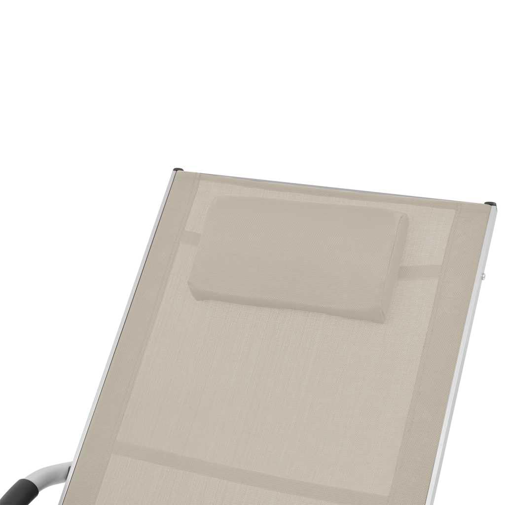 Leżak do opalania z poduszką z aluminium i tekstylenu, do ogrodu, na taras, basen, odporny na warunki atmosferyczne i regulowany, ergonomiczny design, składany, trwały leżak plażowy do