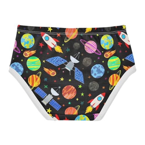 Joisal Bright Girls Underwear Toddlers 2t Cotton Girl Panties Cute Cute Cartoon Rockets Black Briefs Girls Undies2