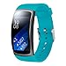 Bands for Samsung Gear Fit 2 Band/Gear Fit 2 Pro[2-Pack: Teal Green+Purple], Rukoy Replacement Straps Accessories for Samsung Gear Fit2 Pro SM-R365/ Gear Fit2 SM-R360 Smartwatch (5.9