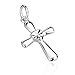 Produktbild ORDO Diamonds® Lateinisches Kreuz mit Herz, Silber 925 Anhänger, Damen Anhänger, Silber 925, Glatte und glänzende Oberfläche, runde Linien, gepunzt, 0.9g