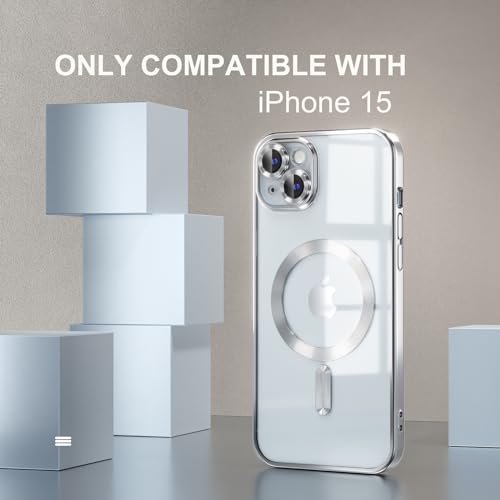 Image of Misea Magnetic for iPhone 15 Case Compatible with MagSafe Silver