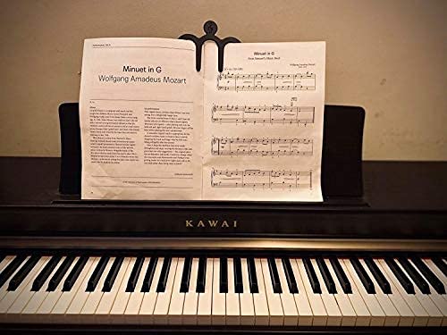 CERO 3D Printed Music Book Stand Hanger Clip (Black PLA Plastic)