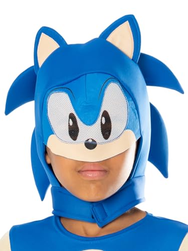 Rubies 3016019-10000 Sonic Child Classic Costume Kids Fancy Dress, Boys, Girls, Blue, 9-10 Years Halloween, World Book Day