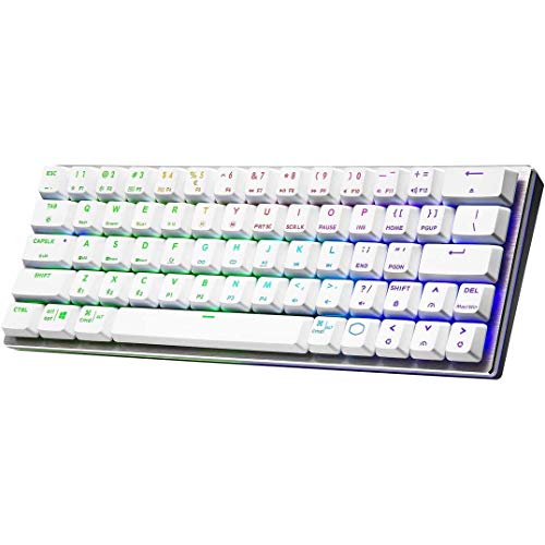 Image of Cooler Master SK622 Wireless 60% Sliver White Mechanical Keyboard with Low Profile Blue Switches, New and Improved Keycaps, and Brushed Aluminum Design
