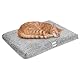 Navaris selbstheizende Decke für Katzen und Hunde - 60x45x4cm Wärmematte Wärmedecke flauschig weich - Thermodecke mit Reißverschluss und abnehmbarem Bezug - Grau