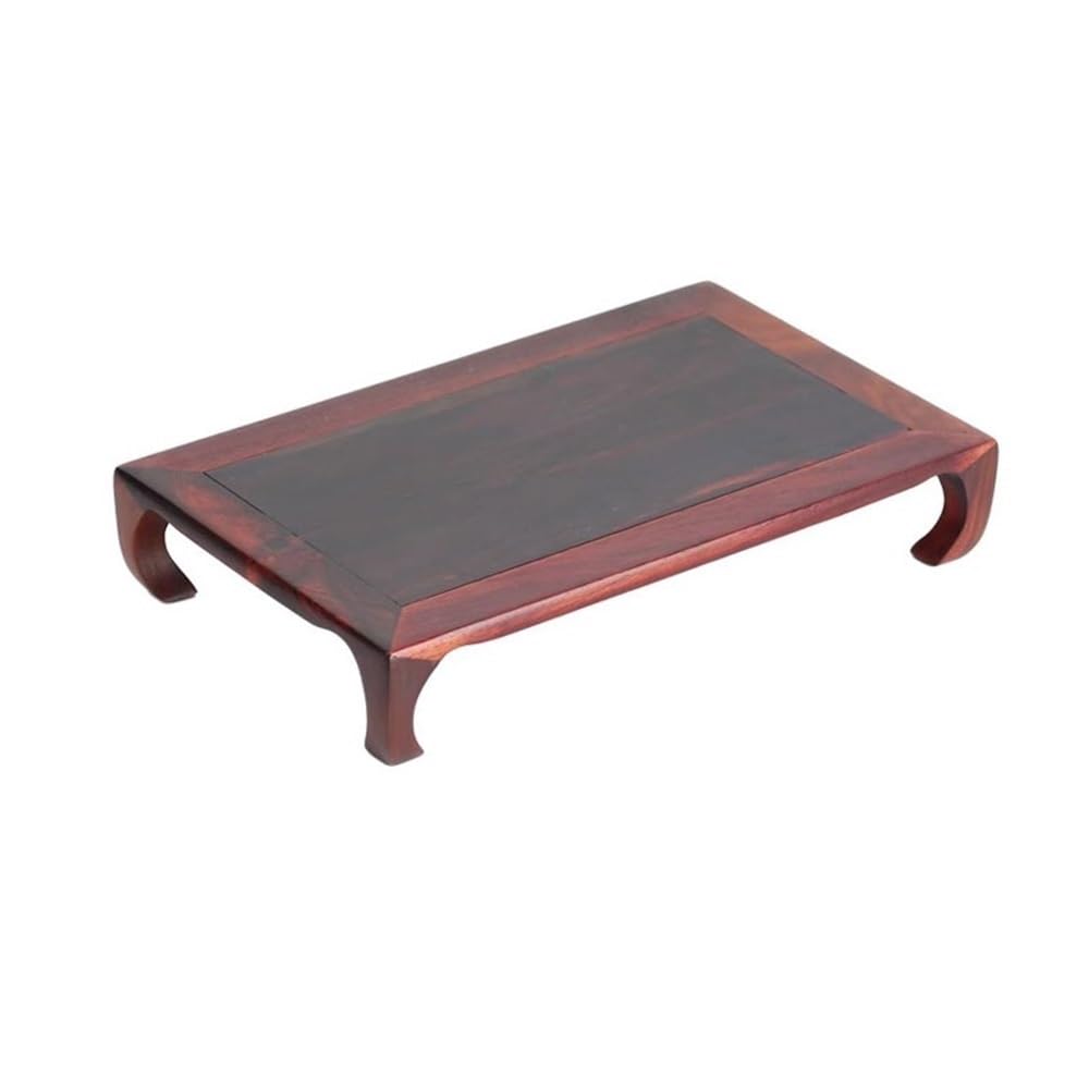 V2t9R4m7 Bonsai pot stand Rectangular Redwood 9.8 Inch Display Stand, Teapot Vase Bonsai Base for Home Office Decor Bonsai display stand
