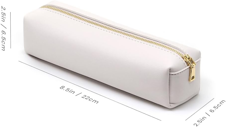 PU Pencil Pen Case Portable Stationery Bag Big Capacity Pencil Pouch Cosmetic Organizer Bag for Adult