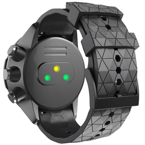 VELORE Para Suunto 9 Spartan/Suunto 9 Titanium Band, correa de repuesto de silicona suave para Suunto 9 Smart Watch GPS/Suunto Spartan Sport Wrist HR/Suunto 9 Titanium(Black)
