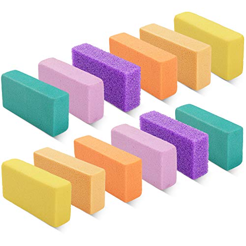 12 Pieces Stone Pumice Sponge for Feet, Foot Pumice Scrubber Callus Remover Foot File Exfoliating Scrubber for Dead Skin Pedicure Foot Care Tools