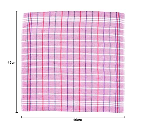 Image of COMFORT WEAVE Cotton Kitchen Cleaning Cloth, Dish Napkins - 18 X 18 Inch Multicolor Pack Of 12 Pcs