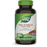 Nature's Way Pau d'Arco Inner Bark, Traditional South American Herb, 2,180 mg per 4-Capsule Serving, Non-GMO Project Verified, 180 Capsules (Packaging May Vary)