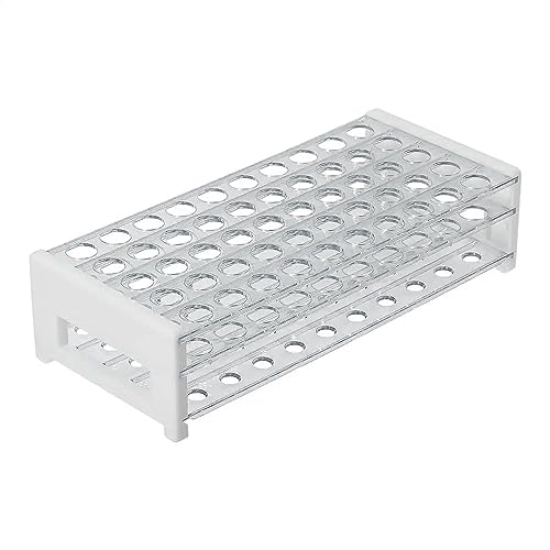 Image of Plastic Test Tube Rack for 15 /18 mm Tubes, Hole Diameter is 18.7mm, Holds 50, Detachable, Karter Scientific 208U6 (Pack of 20)