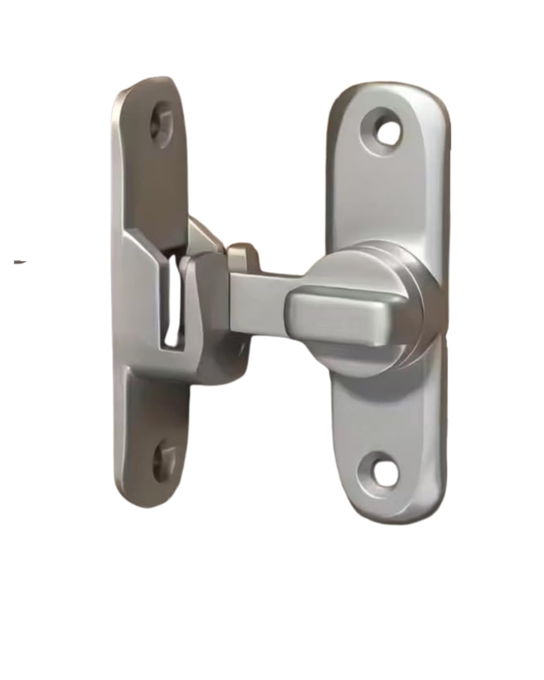 180 Degree Rotating Security Door Lock, Heavy-Duty Anti-Theft Manual Sliding Bolt, Reinforced Metal Lock for Home Office Garage Doors, Polished Finish-image-20
