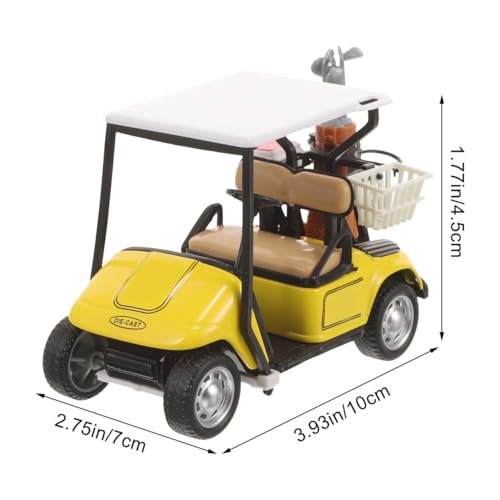 Miniatura de carrito de golf metálico a escala 1:20 miniatura 3