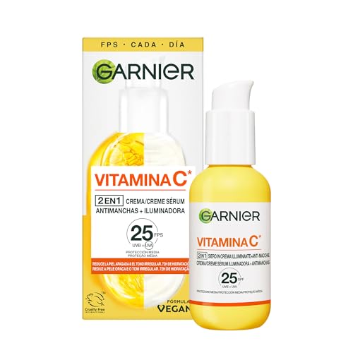 Garnier , 2-in-1-Gesichtsserum zum Aufhellen und gegen Hautunreinheiten, mit 20% Vitamin C und SPF25, nicht fettend, klinisch getestet… – Ansicht 1