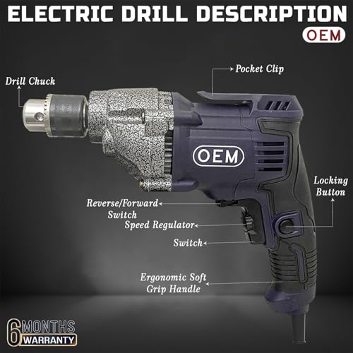 Image of OEM Professional Drill Machine 10mm Reverse /Forward With Speed Control Heavy 550 WATT with 6 MONTHS WARRANTY | Full Copper Motor | Low Speed Stability
