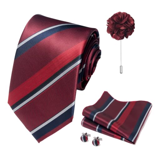 Image of joy alice 70 Colors Ties Set Men Mixed Color Necktie Handkerchief Cufflinks Brooch 3.15 Formal
