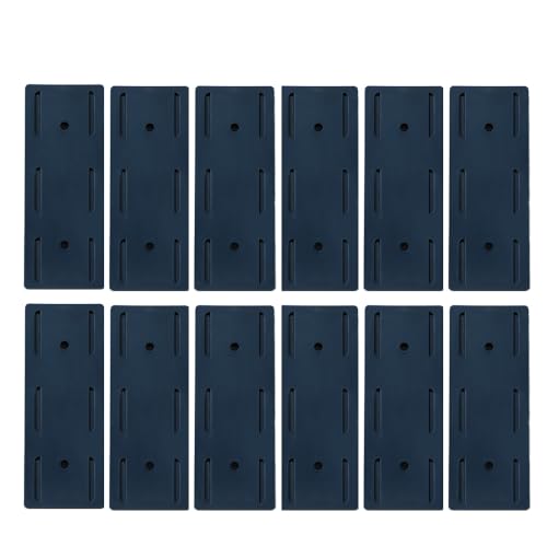 12 soportes autoadhesivos para regleta de alimentación, fijador de enchufe para montaje en pared, sin perforaciones, para el hogar, cocina, oficina (azul)