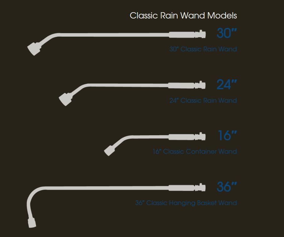 Dramm 30" Silver Watering Wand with Foam Grip
