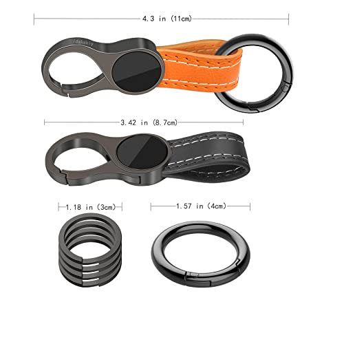 Idakekiy Key Chain With 4 Key Rings And Quick Release Carabiner Clip Leather Car Keychain For Men And Women #TOP1