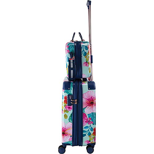 Chariot 2-Piece Set Hardside Expandable Carry On Luggage With Matching Beauty Case (Floral) #TOP5