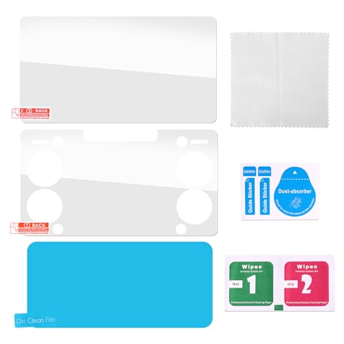 Sinbana 2pcs Screen Protector for AYN THOR Handheld Console Tempered Glass Anti-Scratch Screens Cover with Alcohol Wipe Dust Removal Stickers Microfiber Cloth (Upper + Lower Screen)