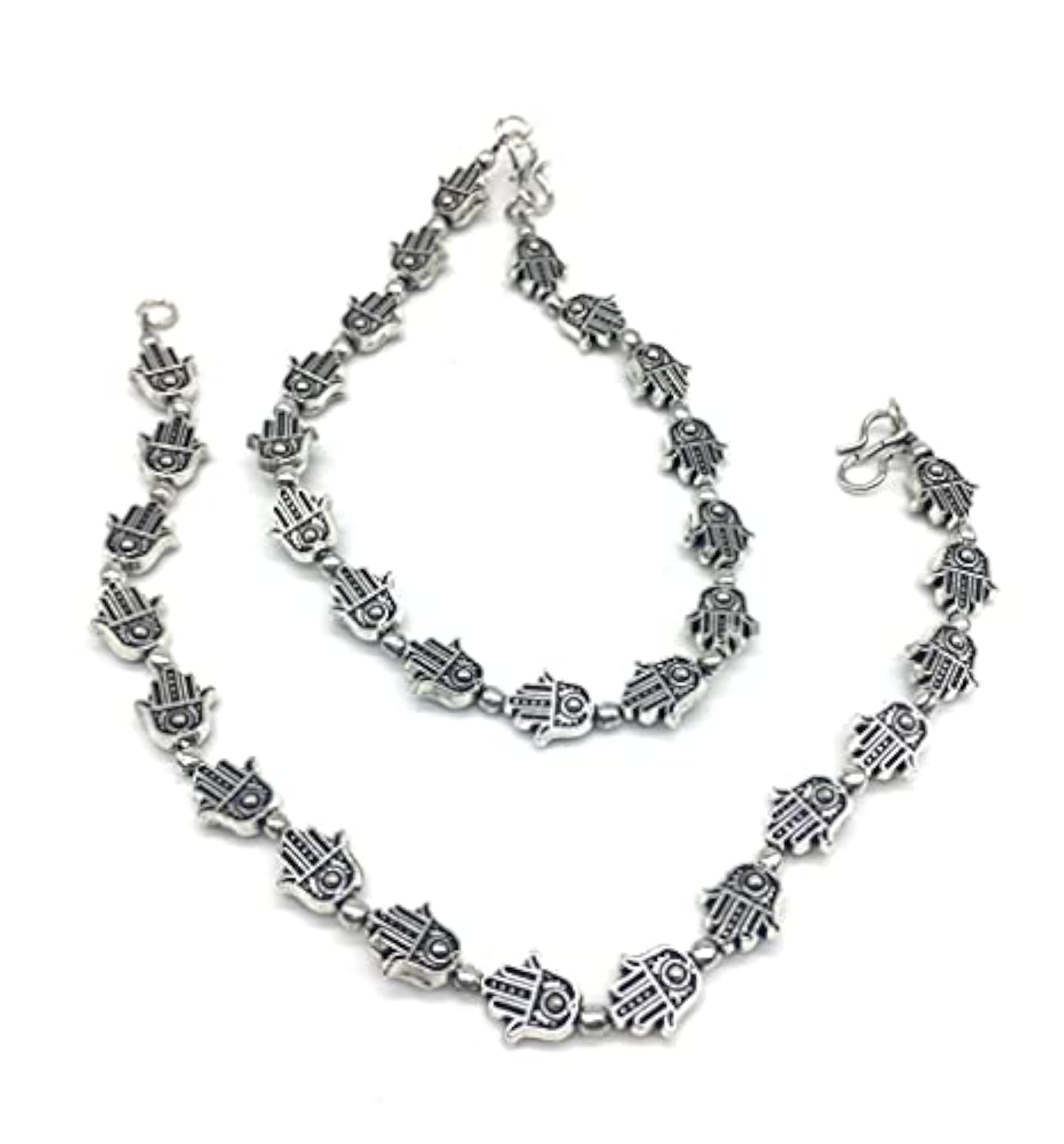 Women's Designer Silver Plated Anklets with Antique Oxidised Finish