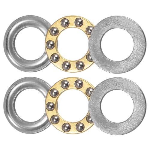 Tool Parts and Accessories F10-18M Thrust Ball Bearing 10x18x5.5mm Brass with Washers ABEC3 2pcs (#CN-140824-04275)