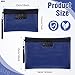 Nezyo Fireproof Safe Money Document Bag with Lock 2 Pcs Notary Journal Waterproof Bag with Zipper for A4 Storage Pouch File Passport Tablet, 14 x 10 Inch and 6.7 x 10 Inch(Blue)