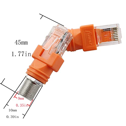 Bllndx Rf To Rj45 Converter 2Pcs F Female To Rj45 Male Coaxial Barrel Couplers Adapters Straight Connectors #TOP4