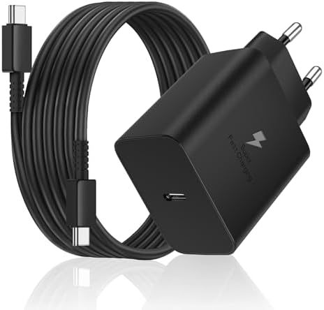 45W USB C Ladegerät Ladekabel für Samsung Galaxy S26 Ultra S25 S24 S23 S22 S21 S20 fe S10 S9 S8 A56 A55 A54 A53 A52 A51 A50 A34 A33,Schnellladekabel mit Netzteil Fast Charger Schne