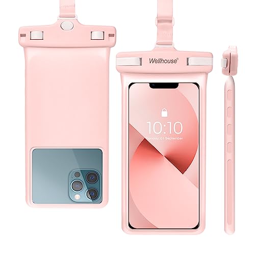 Wellhouse Universal Waterproof Phone Pouch, Waterproof Phone Case Compatible for iPhone 14 13 12 11 Pro Max XS Plus Samsung Galaxy S22 Cellphone Up to 7.0