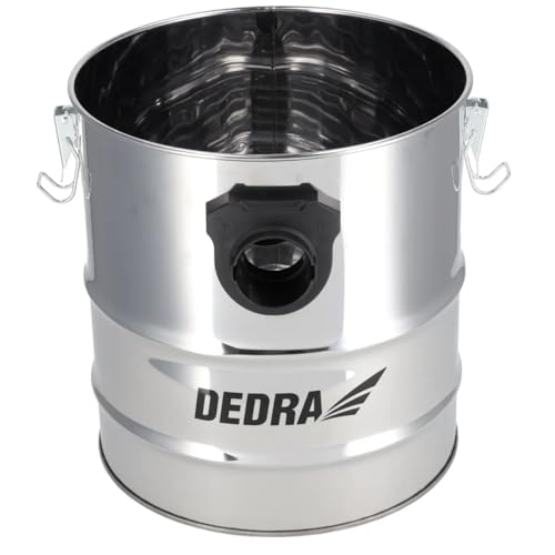 Dedra Kaminstaubsauger mit HEPA-Filter 1200W, 20 l Tank 19kPa, Gewicht 5,1kg, Turbine für 26500/min Volumenstrom, Betriebstemperatur von bis zu 60°C, Ausblasfunktion