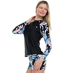 Hurley Womens Two Piece Rash Guard & Swim Shorts, Long Sleeve Swim Shirt, Quick Dry Swimsuits UPF 50+ SPF Sun & UV Protection - Image 3