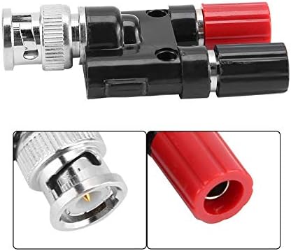 Male Plug to 4MM Binding Posts Banana Plug Female Jack Coaxial Adapte Connector BNC Male Terminals Connector Adapter Adaptor Black & red
