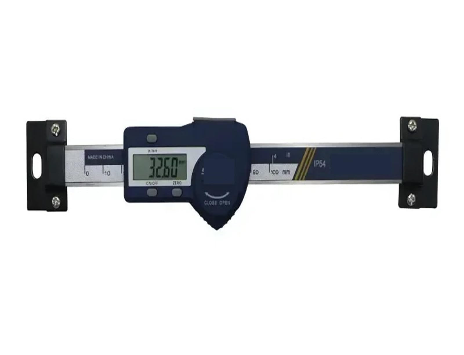 0-100/150/200/300mm Poziomy typ Cyfrowy stal nierdzewna Liniał liniowy Instrument Liniał poziomy Narzędzia do tokarki wiertarki(0-100mm)