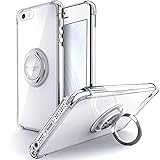 Silverback for iPhone 5 Case,iPhone 5S Case (2013),iPhone SE Case(2016) Clear with Ring Kickstand,...