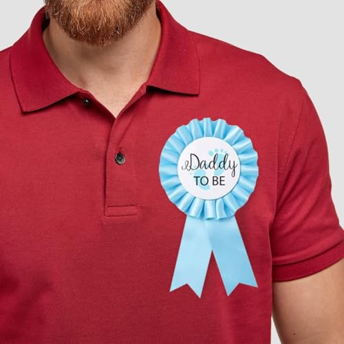 GDTO8820 CoolerthingssDG, Baby Shower Light Blue Sash Daddy to Be Tinplate Badge in Combo Kit Baby Shower Party Gender Reveals Party Gifts (Light Blue), - Image 3