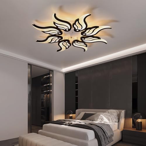 Plafonnier LED salon moderne avec télécommande pour ambiance repas - 2