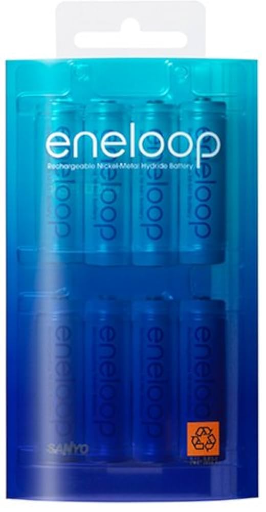 ●奥棚3●SANYO eneloop 充電池 8HR-3UTGA-SECP-GL Amazon.com: Sanyo Eneloop Ni-MH Charger and 8 Rechargeable