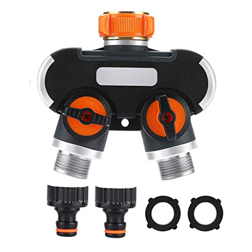 Preisvergleich Produktbild Hahuha Wasseranschluss, Gartenschlauchverteiler 2-Wege-Gummiverschluss-Wasserschlauch... Wasserverteiler, Patio, Rasen & Garten