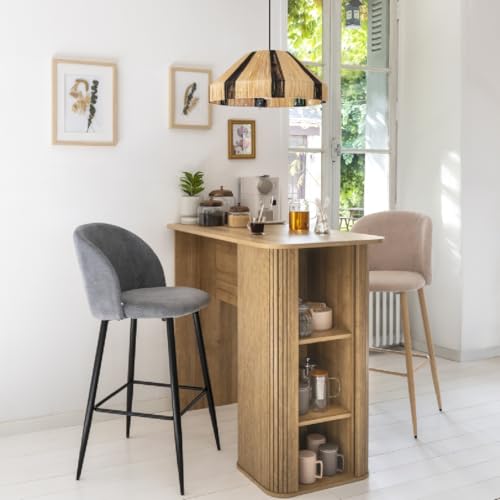 Table de bar Colva gain de place avec rangements pour petits espaces - 3