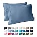 Bare Home Premium 1800 Ultra-Soft Microfiber Pillowcase Set - Double Brushed - Hypoallergenic - Wrinkle Resistant (Standard Pillowcase Set of 2, Coronet Blue)