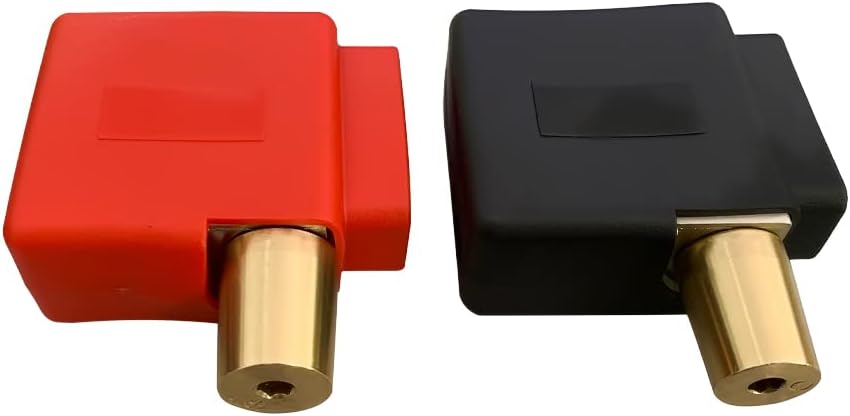 0/4/8/ Gauge AWG Positive & Negative Battery Terminal Square Appearance with Top Post Adapter (1 Pair)