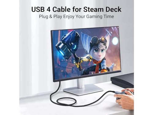 Image of MICROWARE USB 4 Cable for Thunderbolt 4 Cable 40Gbps 240W 3.3FT [USB-IF Certified], 8K@60Hz 4K@144Hz, PD 3.1 Fast Charging Compatible with Thunderbolt 4 /3, iPhone 15, Mack-Book, Monitor eGPU SSD