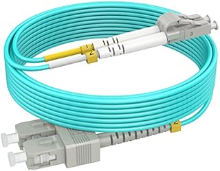 3ft(1m) OM3 LC LC Fiber Patch Cables MMF Multimode, Options 1ft~200ft, LC to LC Fiber Optic Patch Cords Duplex, 50/125μm 10G LSZH 2.0mm Cable Diameter, RamboCables