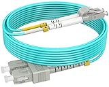 300ft(92m) SC LC OM3 Fiber Patch Cables MMF Multimode, Options 7inch~300ft, SC to LC Fiber Optic Patch Cords Duplex, 50/125μm 10G LSZH, RamboCables