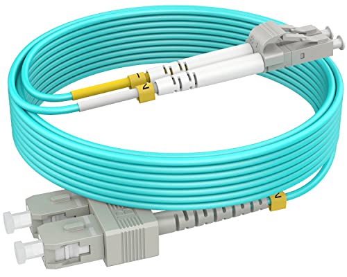 1m(3ft) OM4 SC LC Fiber Patch Cables MMF Multimode, Options 1m~153m, Singlemode Fiber Optic Cable Duplex, 50/125μm 40G/100G LSZH, 𝙍𝙖𝙢𝙗𝙤𝘾𝙖𝙗𝙡𝙚𝙨